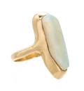 A Yellow Gold and Opal Ring