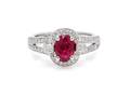 A 14 Karat White Gold Ruby and Diamond Ring