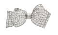 A Platinum and Diamond Bow Brooch