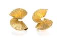 A Pair of 14 Karat Yellow Gold Earclips Tiffany  Co