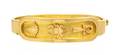 An 18 Karat Yellow Gold Egyptian Motif Bangle Bracelet