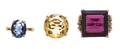 A Collection of Yellow Gold and Multigem Cocktail Rings