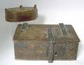 English beech lock box early 19th c