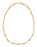 A 14 Karat Yellow Gold and Diamond Necklace