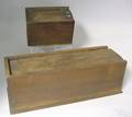 Pennsylvania walnut slide lid lodge box early 19th c