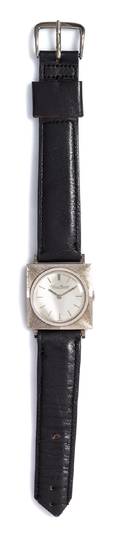 A 14 Karat White Gold Wristwatch Lucien Piccard
