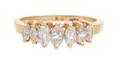 A 14 Karat Yellow Gold and Diamond Ring