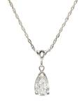 A White Gold and Diamond Solitaire Pendant