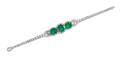 A Fine Platinum Emerald and Diamond Bracelet Cartier