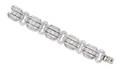 An Art Deco Platinum 18 Karat White Gold and Diamond Bracelet French