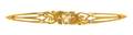 An Art Nouveau Yellow Gold and Citrine Bar Brooch