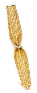A Yellow Gold and Diamond Bracelet