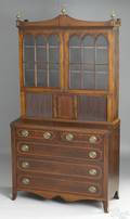 Boston or Salem Massachusetts Hepplewhite mahogany secretary ca 1805