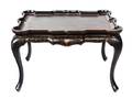 A Regency Style Black and Gold Lacquer Tray Top Table