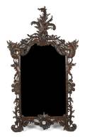 A Chippendale Style Carved Mahogany Framed Mirror