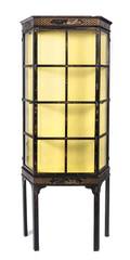 A Chinese Chippendale Style Lacquered Vitrine Cabinet