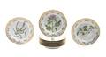 Eight Royal Copenhagen Porcelain Flora Danica Plates