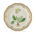 A Royal Copenhagen Porcelain Flora Danica Reticulated Plate