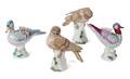 Two Pairs of Royal Crown Staffordshire Porcelain Bird Figures by M Doubell Miller