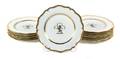 Twelve Flight Barr and Barr Porcelain Plates