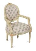 A Louis XVI Style Diminutive Painted Fauteuil