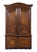 A French Provincial Oak Step Back Cupboard