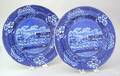 Two Historical blue plates 19th c