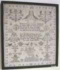 English silk on linen needlework wrought by Martha Hardern 1824