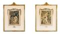 A Pair of French Handcolored Engravings