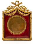A French Bronze and Guilloche Enameled Frame