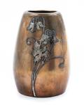 A Heintz Silver on Bronze Vase
