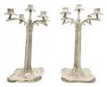 A Pair of Art Nouveau Silverplate Candelabra