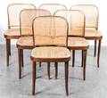 A Set of Six Italian Bentwood Side Chairs