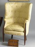 American Federal mahogany barrel back easy chair ca 1800
