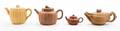 Four Yixing Pottery Teapots