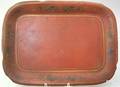 Red toleware tray 19th c