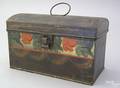 Black toleware document box 19th c