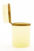 A French Gilt Metal Mounted Opaline Glass Box