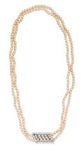 A Kramer Double Strand Faux Pearl Necklace