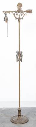 An American Brass Floor Lamp