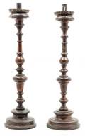 A Pair of Wood Turned Pricket Sticks