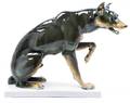 A German Porcelain Model of a Pinscher