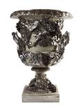 A Glazed and Silvered Ceramic Garden Urn