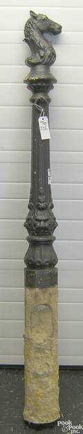 Cast iron hitching post