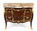 A Louis XV Gilt Bronze Mounted Marquetry Commode