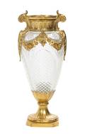 A Gilt Metal Mounted Cut Glass Vase