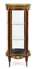 A Napoleon III Gilt Bronze Mounted Mahogany Vitrine Cabinet