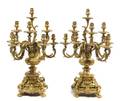 A Pair of Napoleon III Gilt Bronze EightLight Candelabra