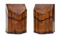 A Pair of George III Walnut and Mahogany Knife Boxes