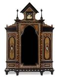 A North Italian Bone Inlaid and Parcel Ebonized Armoire